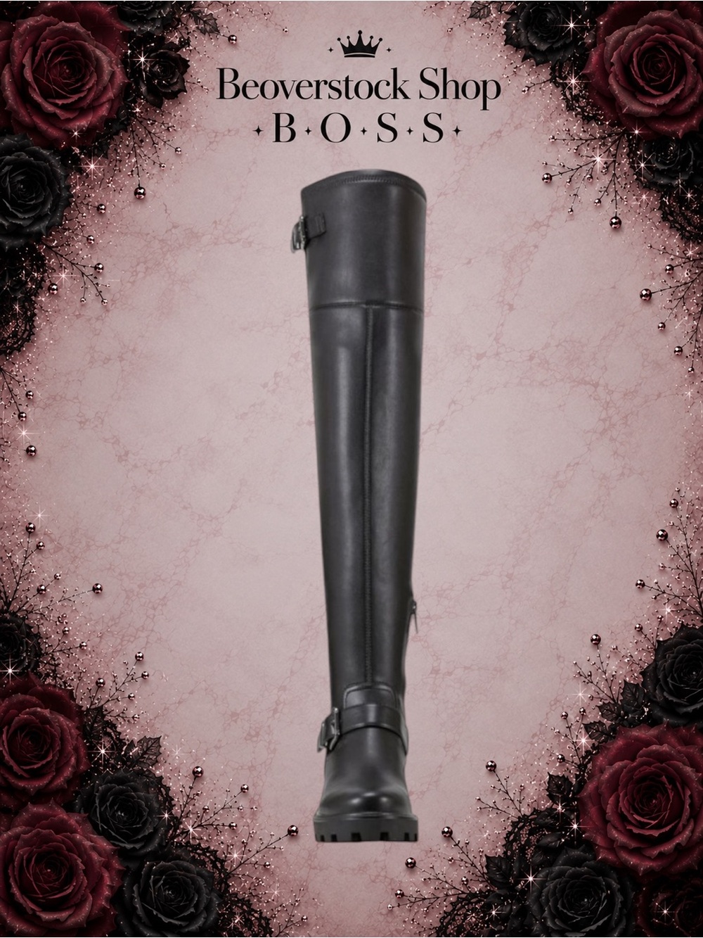 🔴New NIB Marc Fisher Black LTD Ganven Lug Sole Over the Knee Boot - 6M - Picture 4 of 9